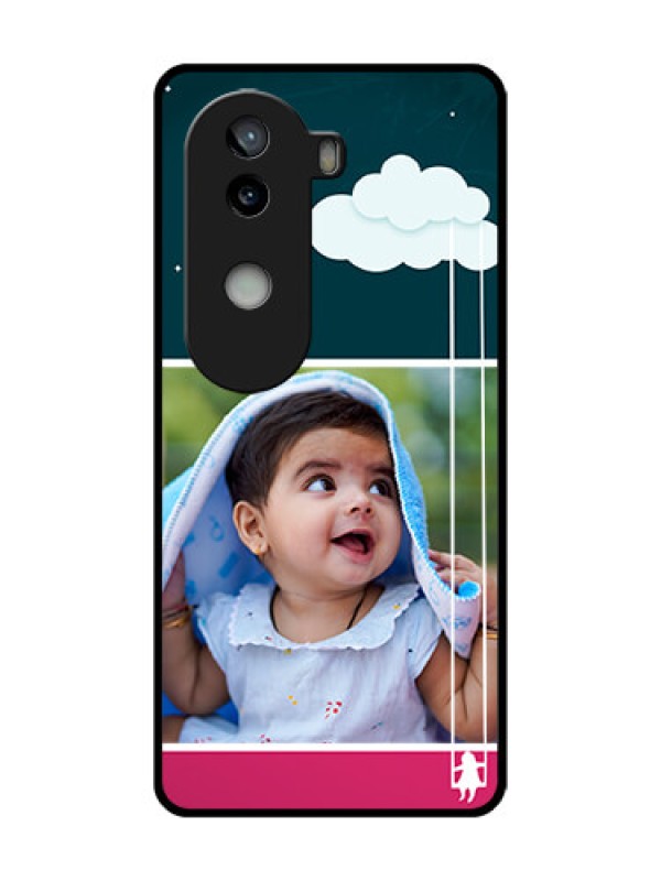 Custom iQOO Z9s 5G Custom Metal Phone Case - Cute Girl With Cloud Design