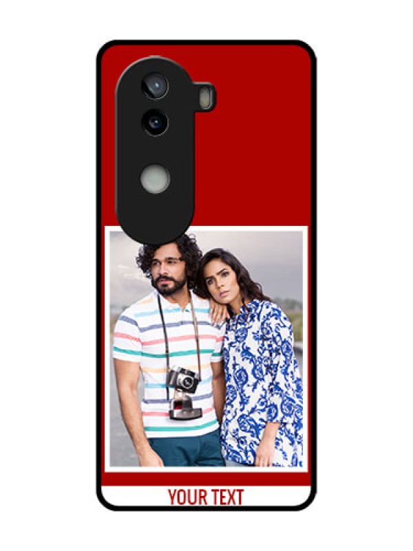 Custom iQOO Z9s 5G Custom Metal Phone Case - Red Color Design