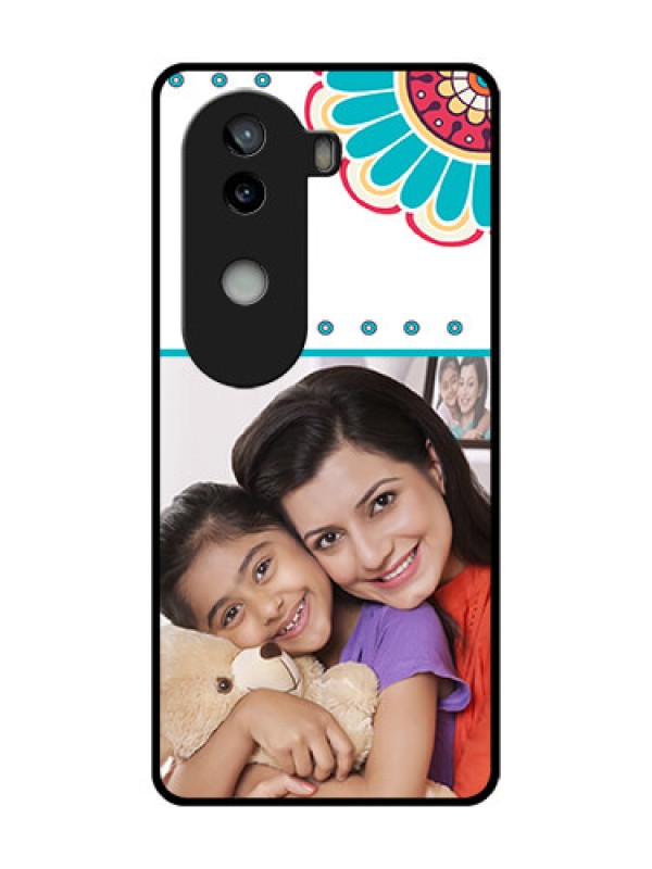 Custom iQOO Z9s 5G Custom Metal Phone Case - Flower Design