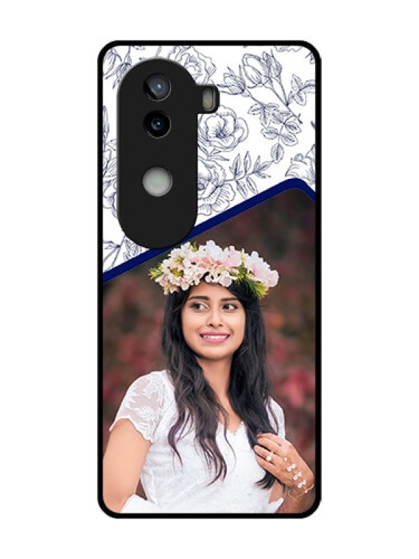 Custom iQOO Z9s 5G Custom Metal Phone Case - Classy Floral Design