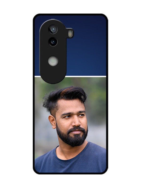 Custom iQOO Z9s 5G Custom Metal Phone Case - Simple Royal Blue Design