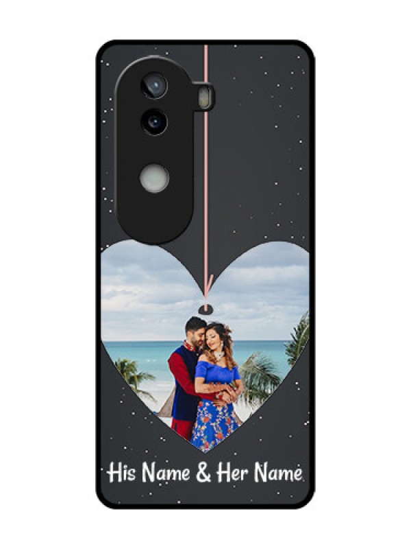 Custom iQOO Z9s 5G Custom Metal Phone Case - Hanging Heart Design