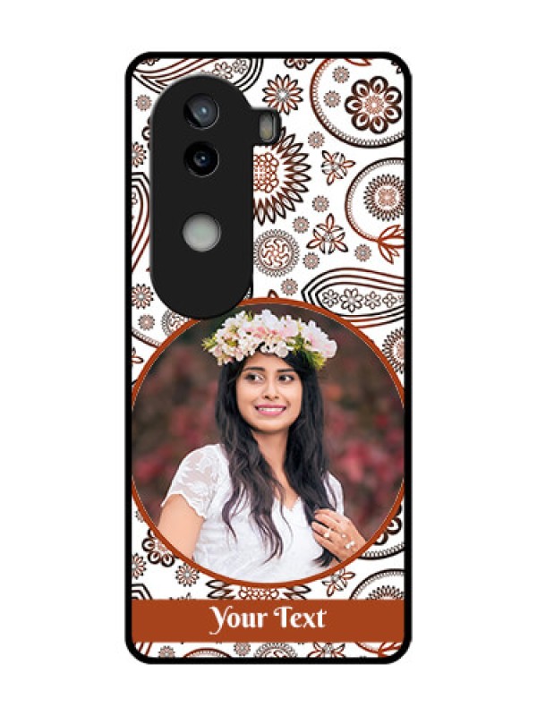 Custom iQOO Z9s 5G Custom Metal Phone Case - Abstract Flower Design