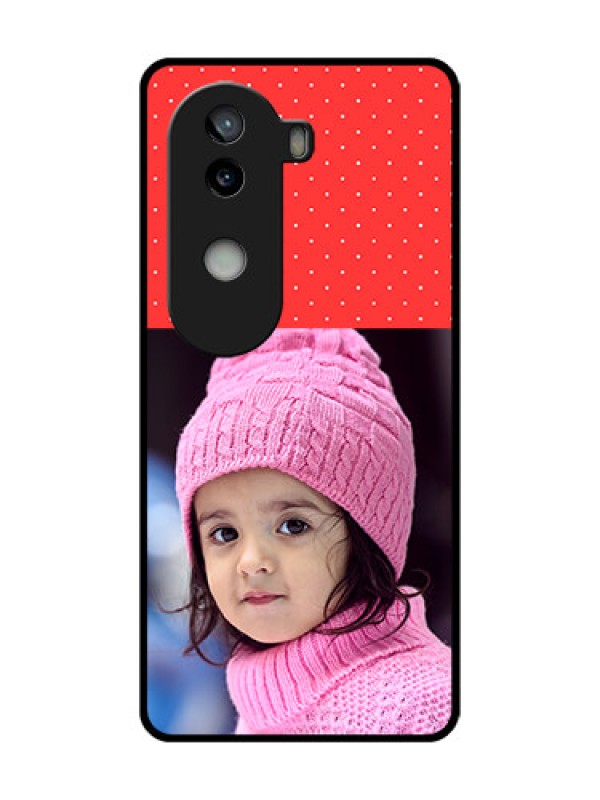 Custom iQOO Z9s 5G Custom Metal Phone Case - Red Pattern Design