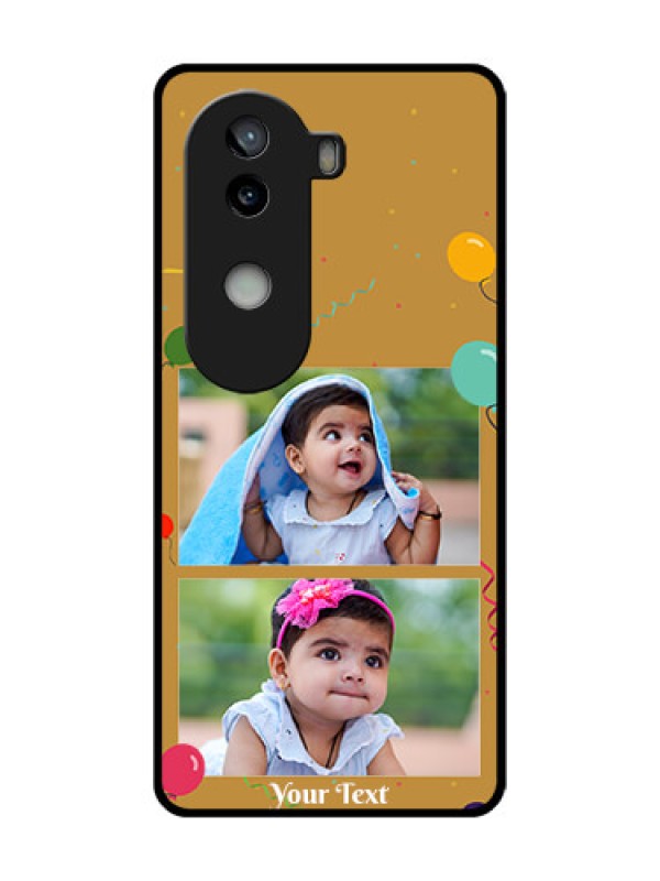 Custom iQOO Z9s 5G Custom Metal Phone Case - Image Holder With Birthday Celebrations Design