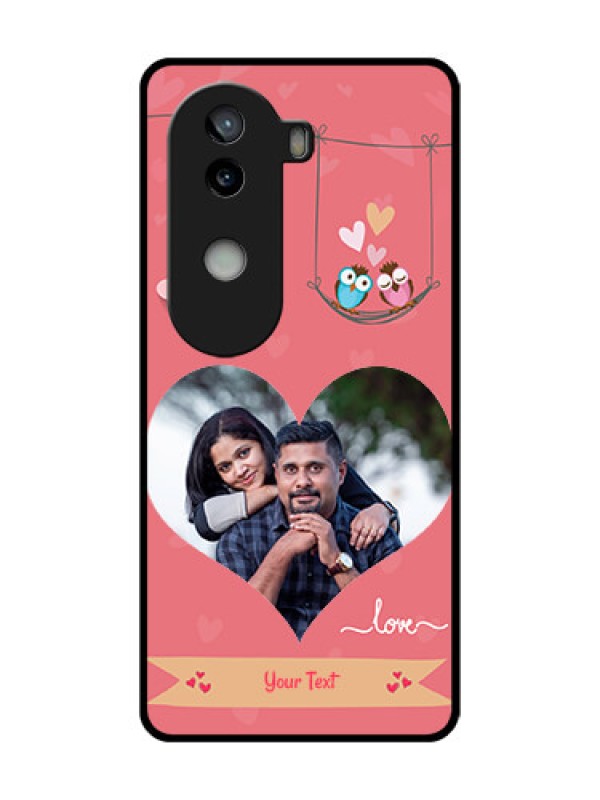 Custom iQOO Z9s 5G Custom Metal Phone Case - Peach Color Love Design