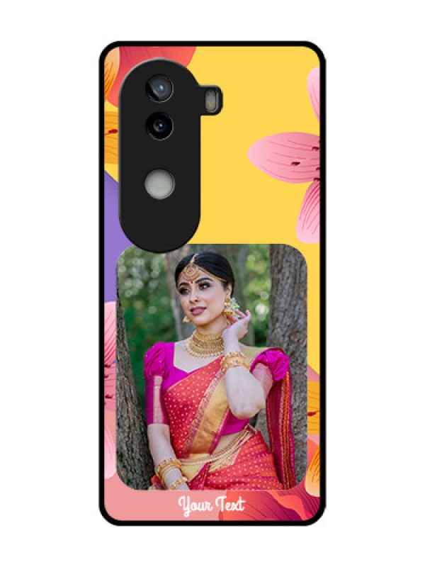 Custom iQOO Z9s 5G Custom Metal Phone Case - 3 Image With Vintage Floral Design