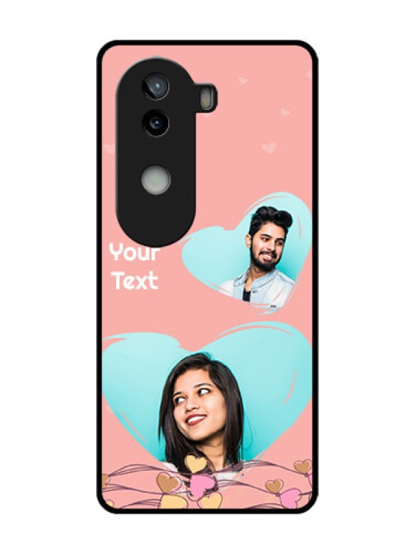 Custom iQOO Z9s 5G Custom Metal Phone Case - Love Doodle Design