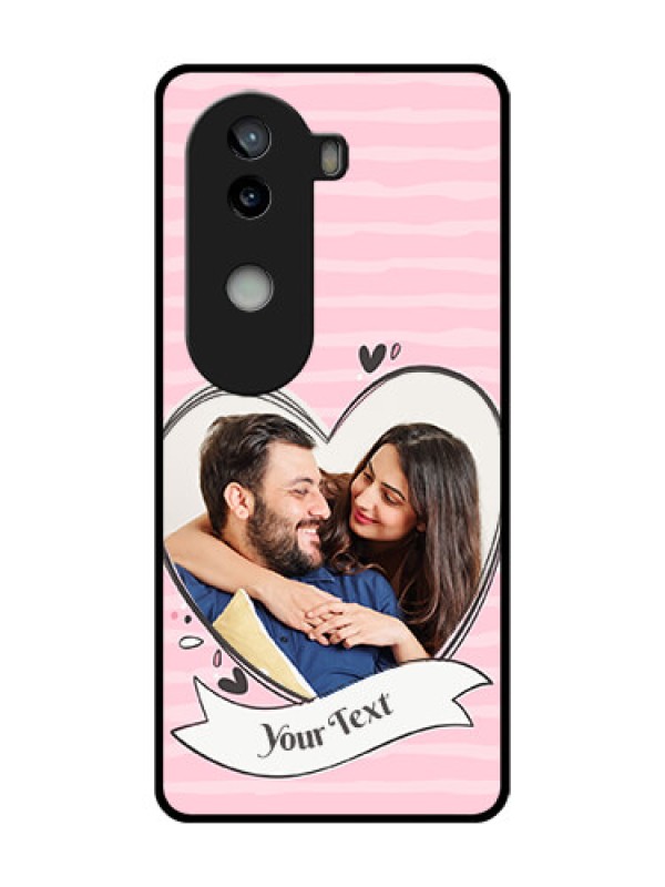 Custom iQOO Z9s 5G Custom Metal Phone Case - Vintage Heart Design