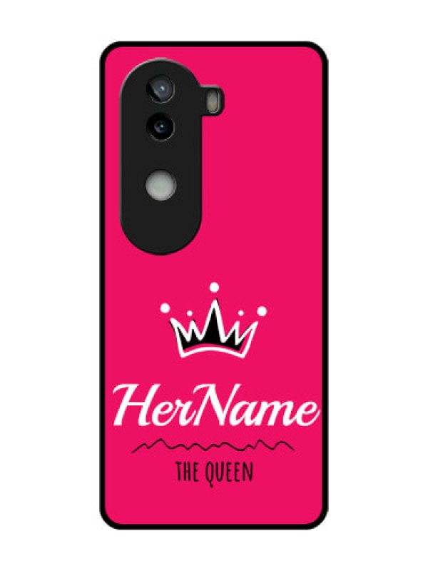 Custom iQOO Z9s 5G Custom Metal Phone Case - Queen With Name Design