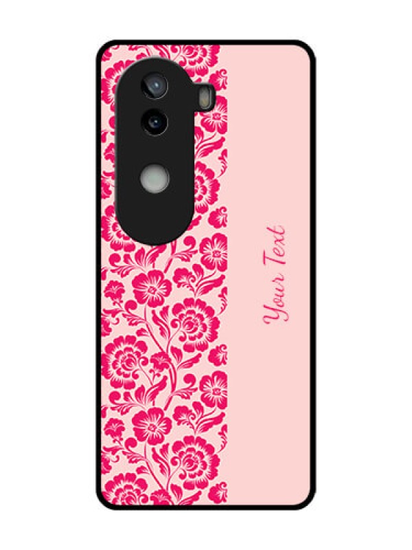 Custom iQOO Z9s 5G Custom Metal Phone Case - Attractive Floral Pattern Design
