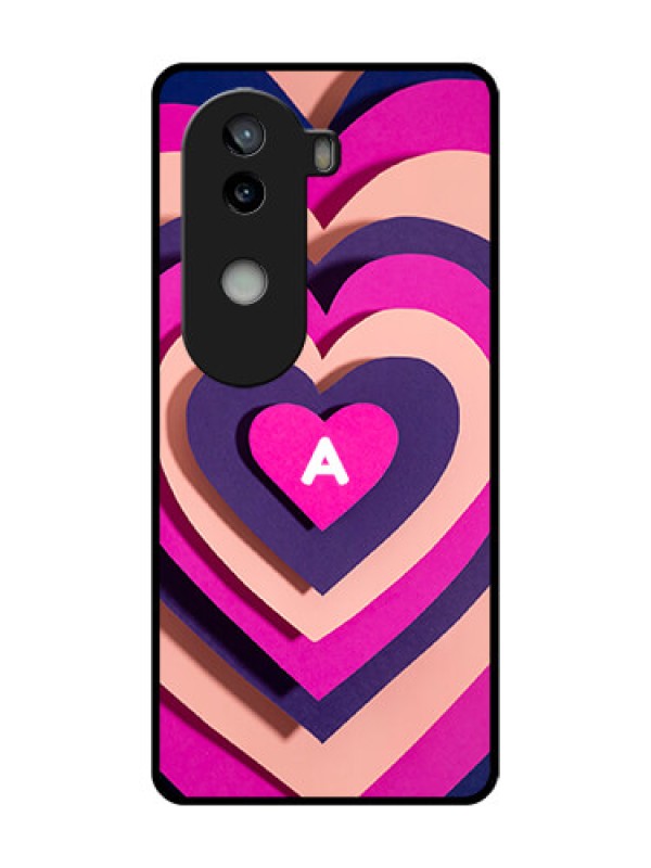 Custom iQOO Z9s 5G Custom Metal Phone Case - Cute Heart Pattern Design