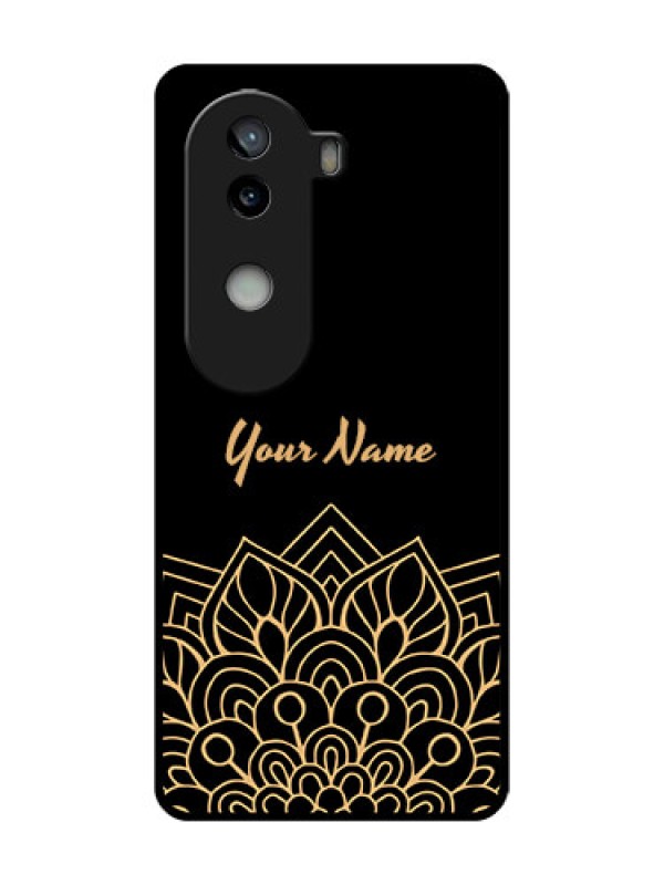 Custom iQOO Z9s 5G Custom Metal Phone Case - Golden Mandala Design