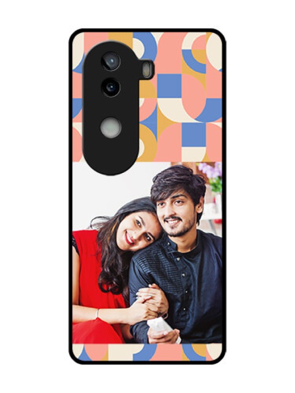 Custom iQOO Z9s 5G Custom Metal Phone Case - Semi - Circle Maze Pattern Design