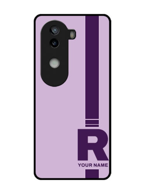 Custom iQOO Z9s 5G Custom Metal Phone Case - Simple Dual Tone Stripe With Name Design