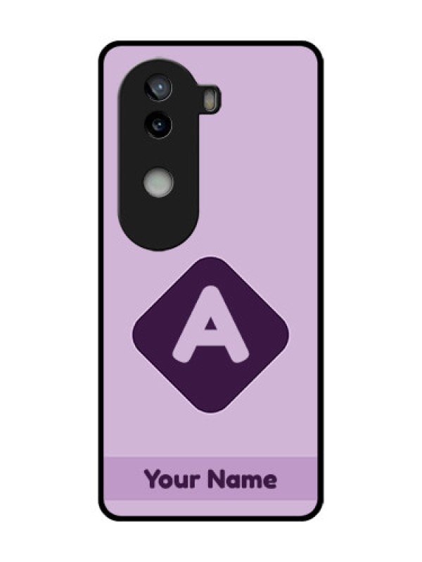 Custom iQOO Z9s 5G Custom Metal Phone Case - Custom Letter In Curved Badge Design