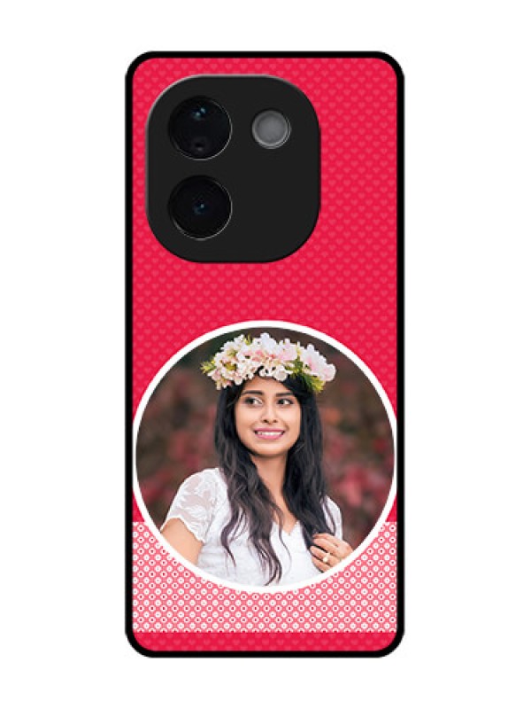 Custom iQOO Z9s Pro 5G Custom Metal Phone Case - Pink Color Pattern Design