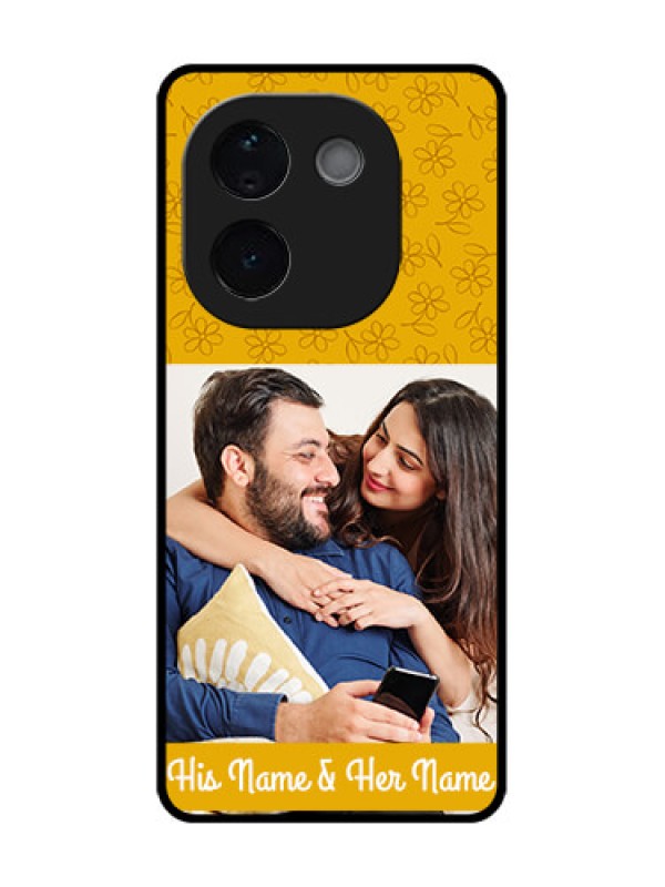 Custom iQOO Z9s Pro 5G Custom Metal Phone Case - Yellow Floral Design