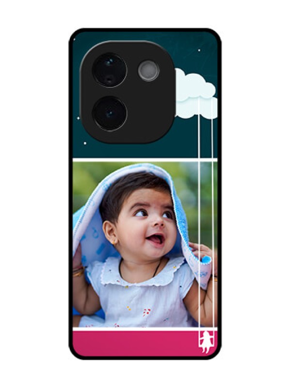 Custom iQOO Z9s Pro 5G Custom Metal Phone Case - Cute Girl With Cloud Design