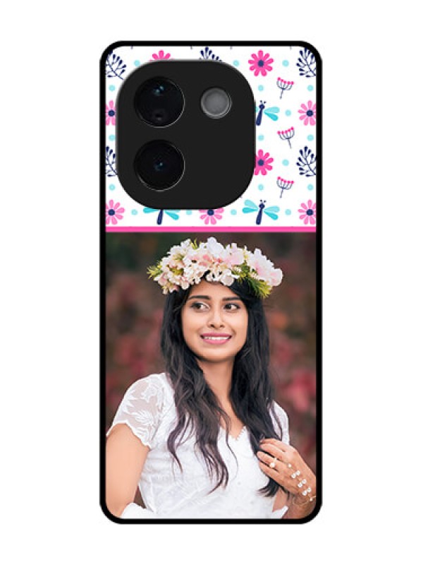 Custom iQOO Z9s Pro 5G Custom Metal Phone Case - Colorful Flower Design