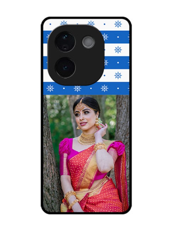 Custom iQOO Z9s Pro 5G Custom Metal Phone Case - Snow Pattern Design