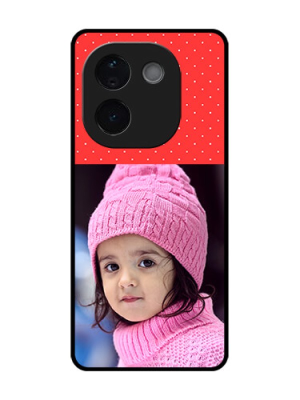 Custom iQOO Z9s Pro 5G Custom Metal Phone Case - Red Pattern Design