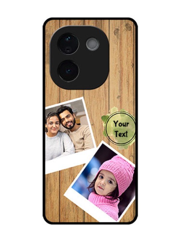 Custom iQOO Z9s Pro 5G Custom Metal Phone Case - Wooden Texture Design