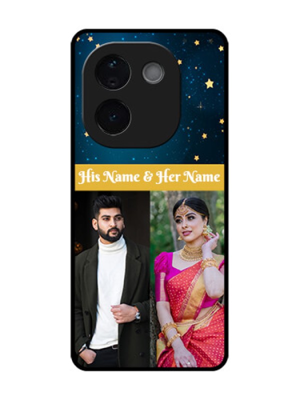 Custom iQOO Z9s Pro 5G Custom Metal Phone Case - Galaxy Stars Backdrop Design