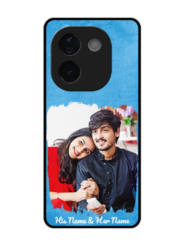 Custom iQOO Z9s Pro 5G Custom Metal Phone Case - Blue Color Vintage Design