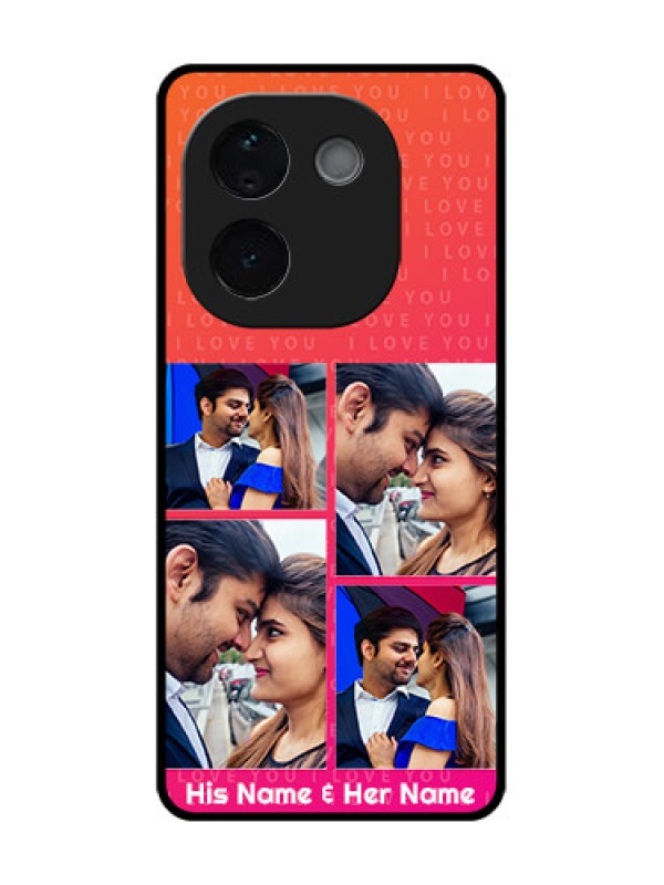 Custom iQOO Z9s Pro 5G Custom Metal Phone Case - I Love You Pink Design