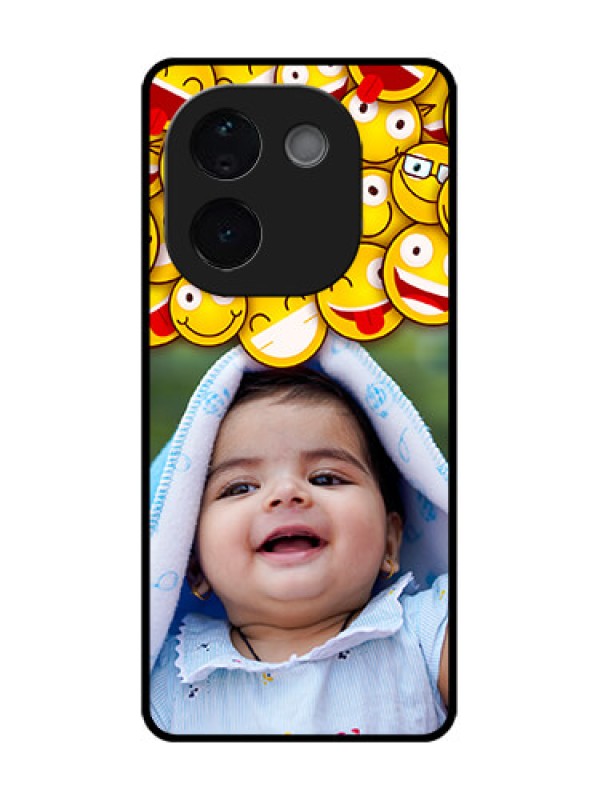 Custom iQOO Z9s Pro 5G Custom Metal Phone Case - With Smiley Emoji Design