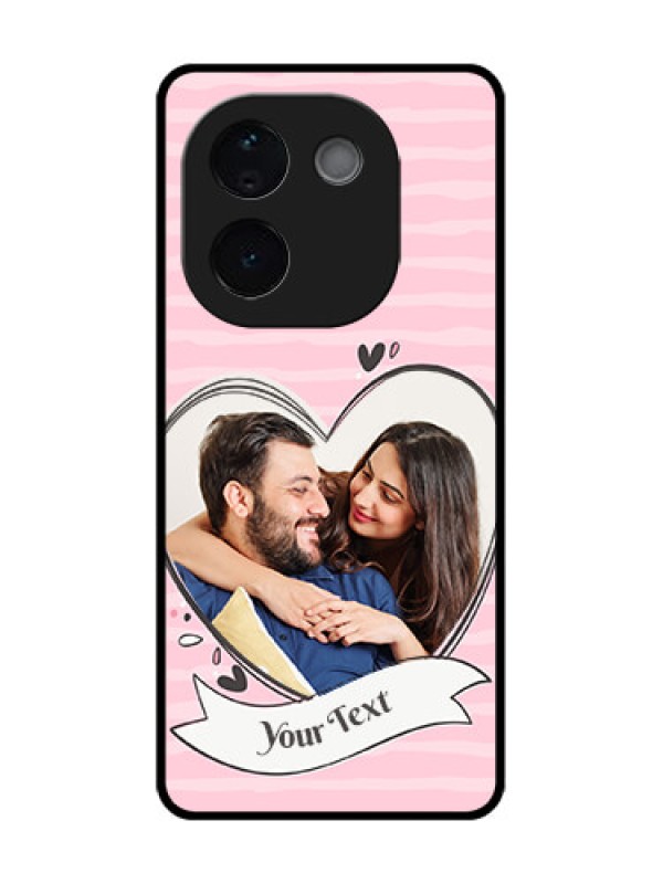 Custom iQOO Z9s Pro 5G Custom Metal Phone Case - Vintage Heart Design