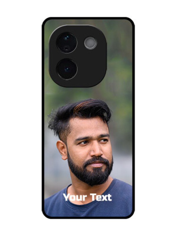 Custom iQOO Z9s Pro 5G Custom Metal Phone Case - Photo With Text Design