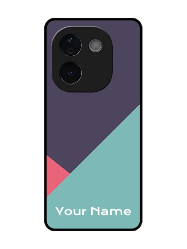 Custom iQOO Z9s Pro 5G Custom Metal Phone Case - Tri Color Abstract Design