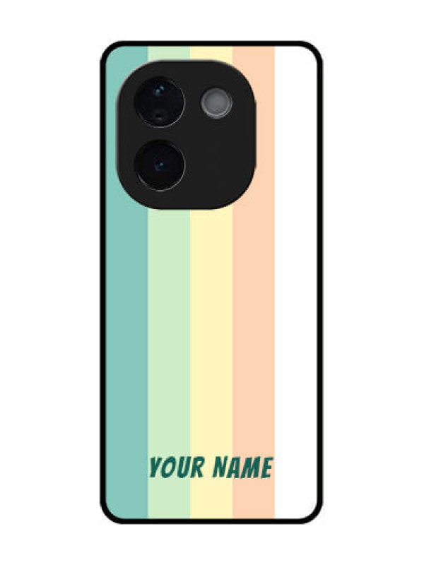 Custom iQOO Z9s Pro 5G Custom Metal Phone Case - Multi - Colour Stripes Design