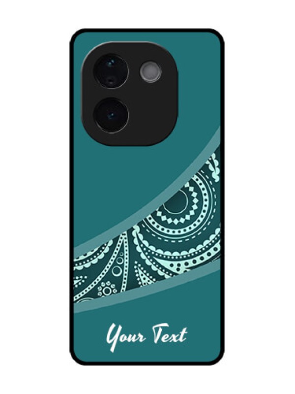 Custom iQOO Z9s Pro 5G Custom Metal Phone Case - Semi Visible Floral Design