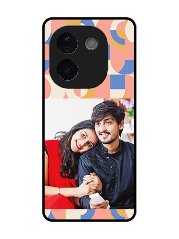 Custom iQOO Z9s Pro 5G Custom Metal Phone Case - Semi - Circle Maze Pattern Design