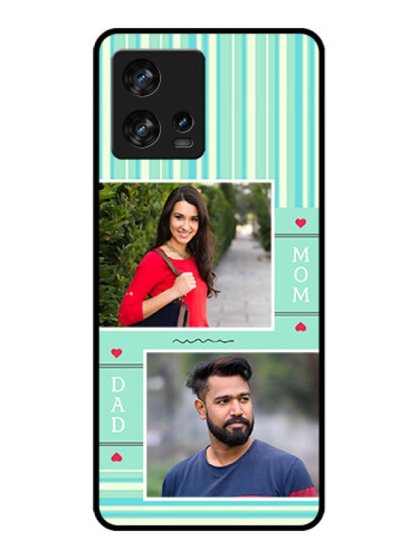 Custom Motorola Edge 30 Fusion Custom Metal Phone Case - Mom and Dad Pic Design