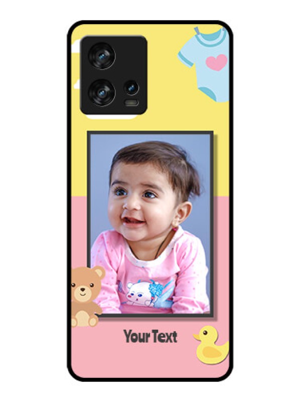 Custom Motorola Edge 30 Fusion Custom Metal Phone Case - Kids 2 Color Design