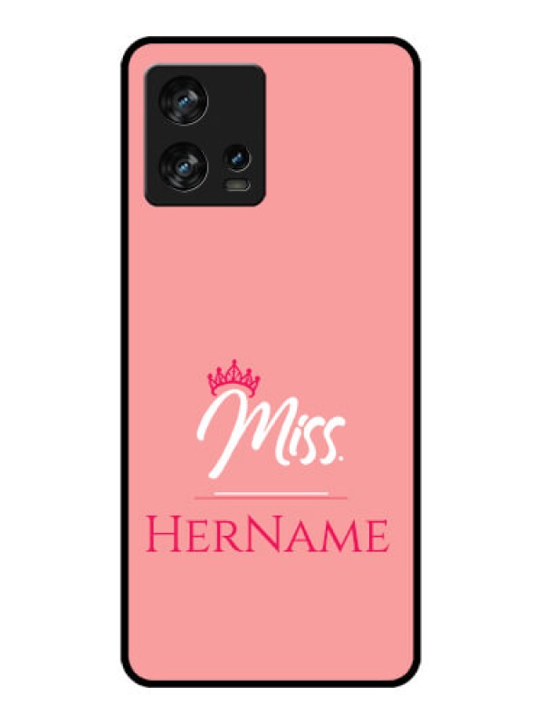 Custom Motorola Edge 30 Fusion Custom Metal Phone Case - Mrs With Name Design