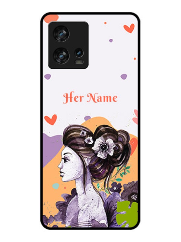 Custom Motorola Edge 30 Fusion Custom Metal Phone Case - Woman And Nature Design