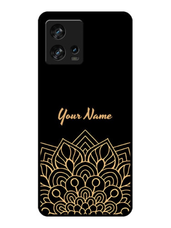 Custom Motorola Edge 30 Fusion Custom Metal Phone Case - Golden Mandala Design