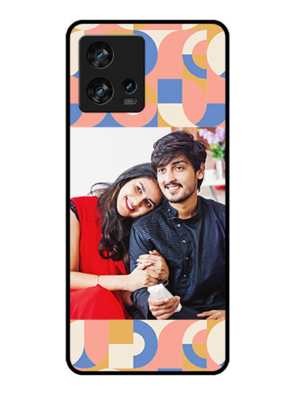 Custom Motorola Edge 30 Fusion Custom Metal Phone Case - Semi - Circle Maze Pattern Design