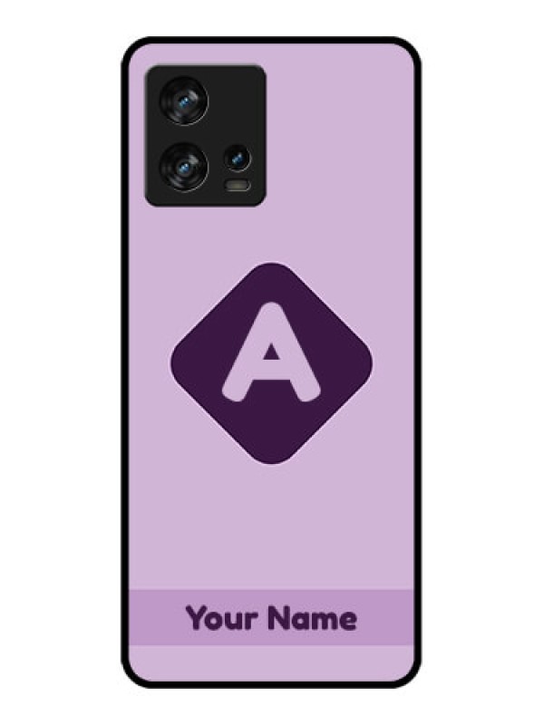 Custom Motorola Edge 30 Fusion Custom Metal Phone Case - Custom Letter In Curved Badge Design