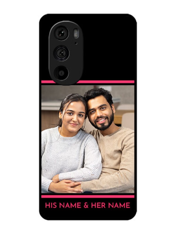 Custom Motorola Edge 30 Pro Custom Metal Phone Case - With Add Text Design