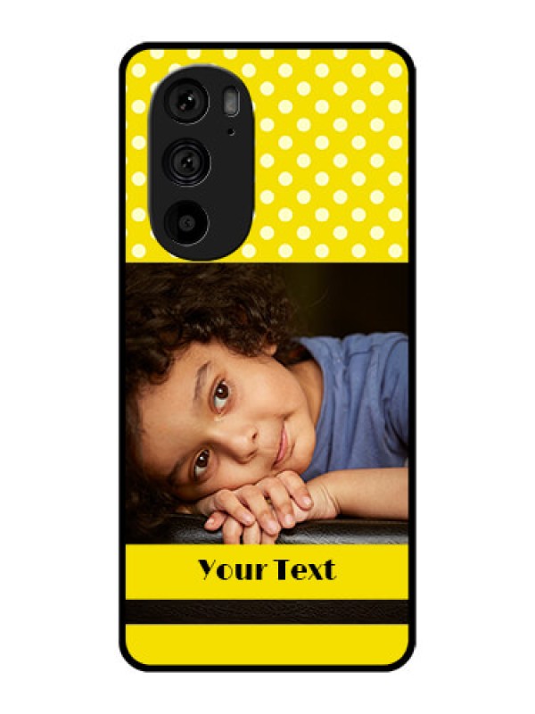 Custom Motorola Edge 30 Pro Custom Metal Phone Case - Bright Yellow Case Design