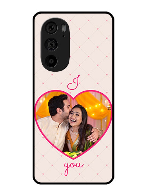 Custom Motorola Edge 30 Pro Custom Metal Phone Case - Heart Shape Design