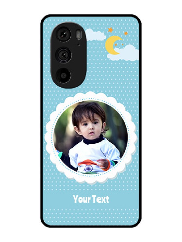 Custom Motorola Edge 30 Pro Custom Metal Phone Case - Violet Pattern Design