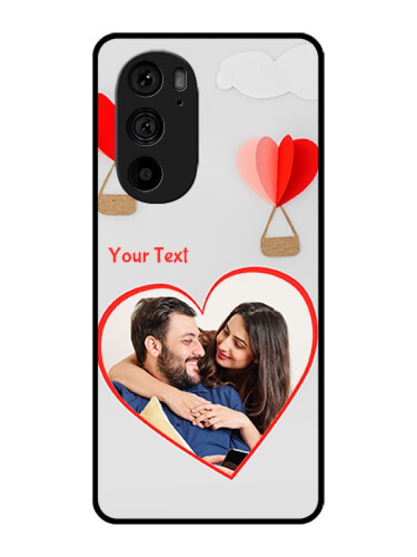 Custom Motorola Edge 30 Pro Custom Metal Phone Case - Parachute Love Design