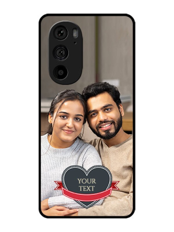 Custom Motorola Edge 30 Pro Custom Metal Phone Case - Just Married Couple Design